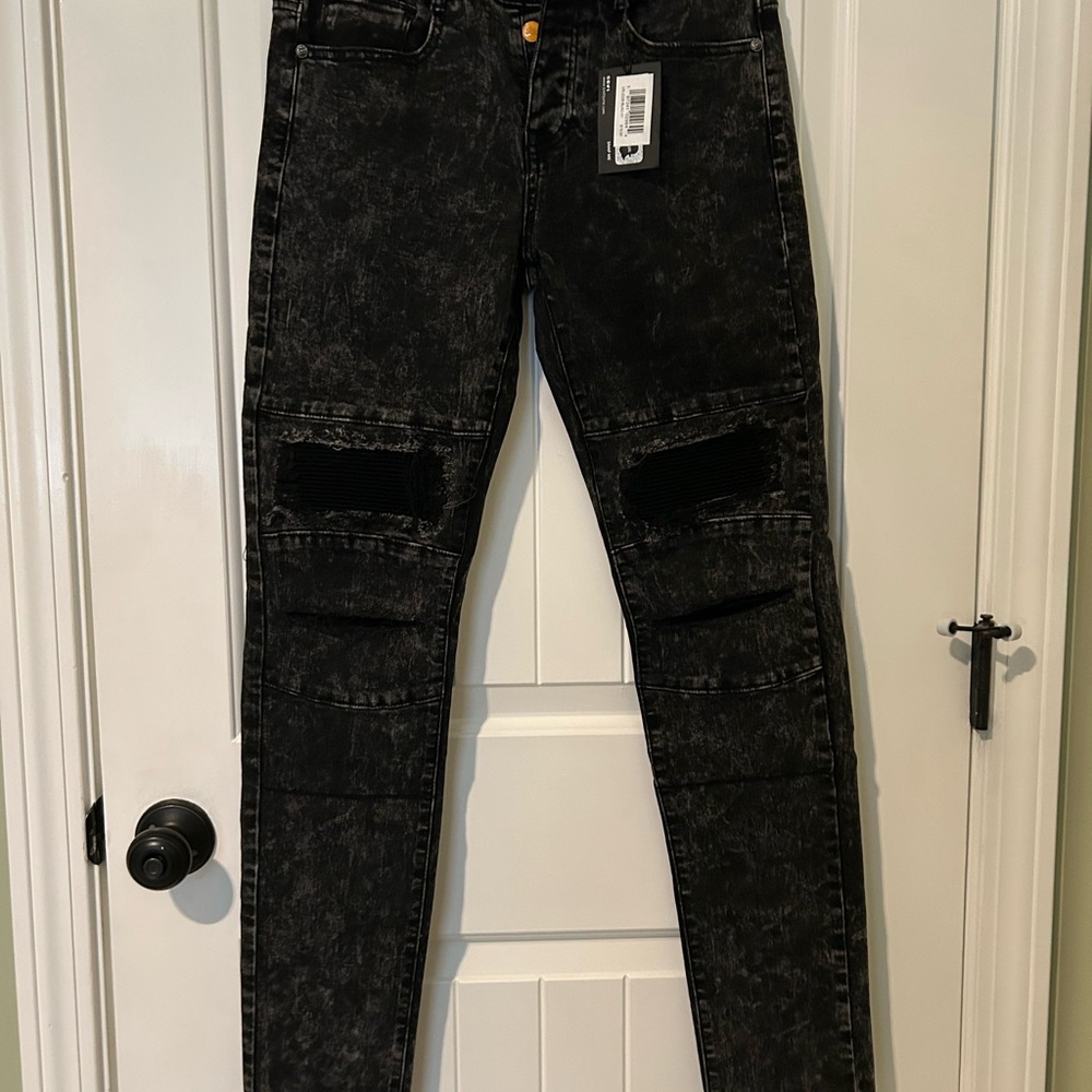 Sixth June Paris Washed Black Skinny Jeans Men’s Size 31w